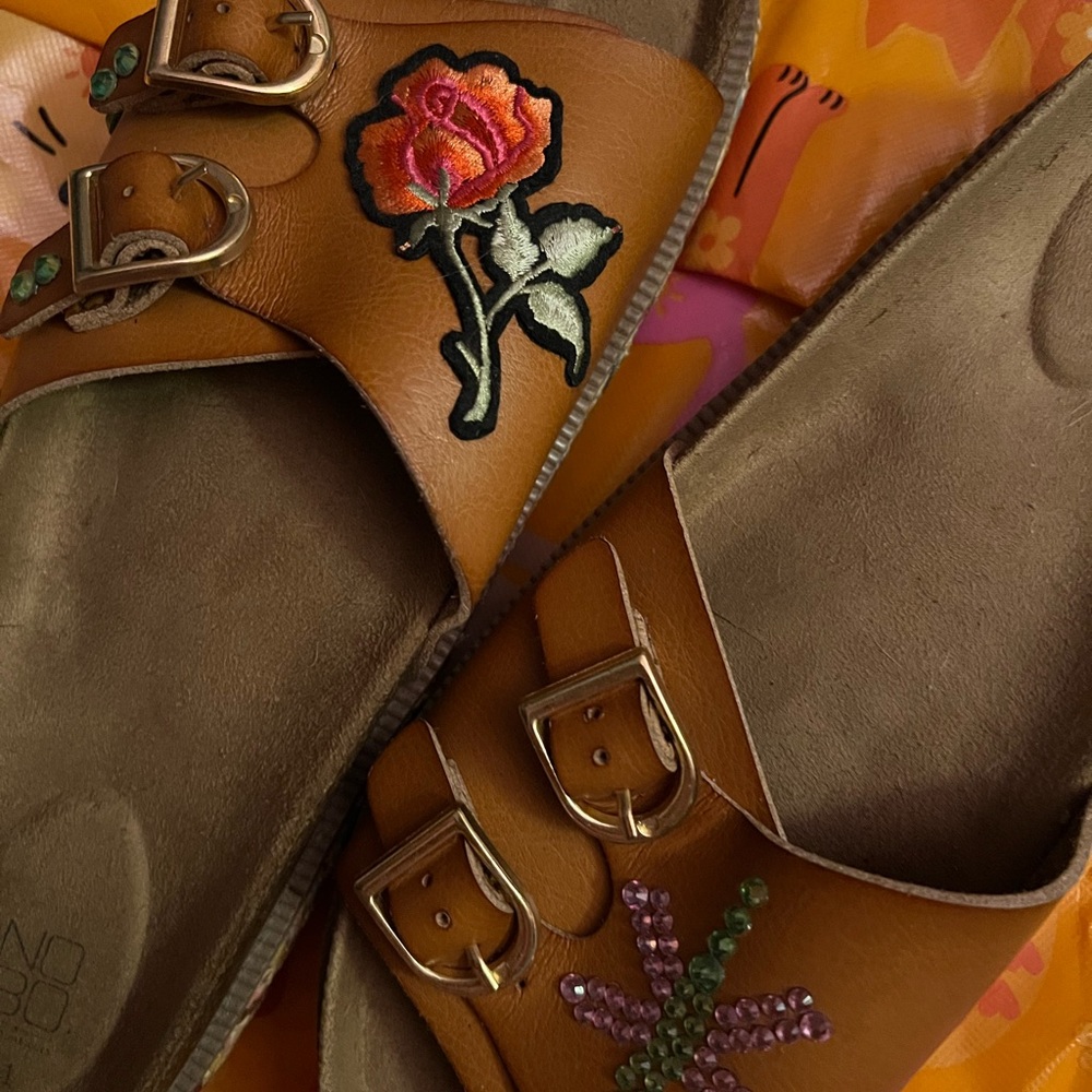 No Boundaries sandals (custom design) rose + bejeweled dragonfly